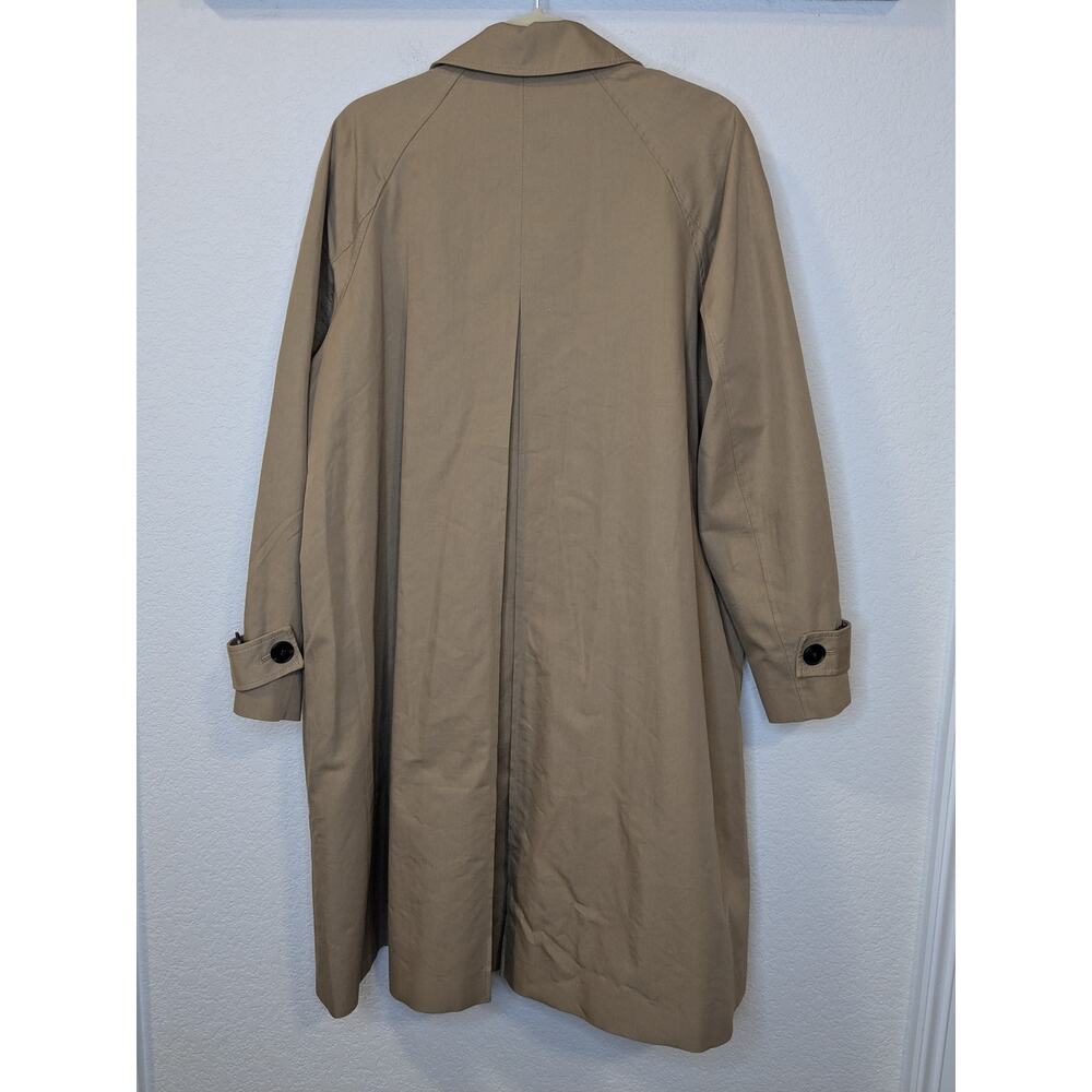 Excellent Condition H&M Women Long Button Down Trench Coat Size Medium Beige - Picture 7 of 7